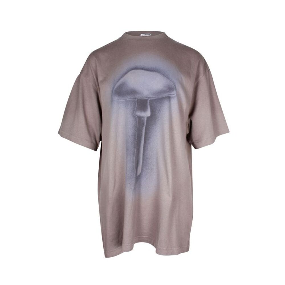 Acne Studios Edra Airbrush Oversized Tee in Grey Cotton